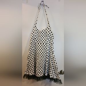 Black and white polka dot dress
